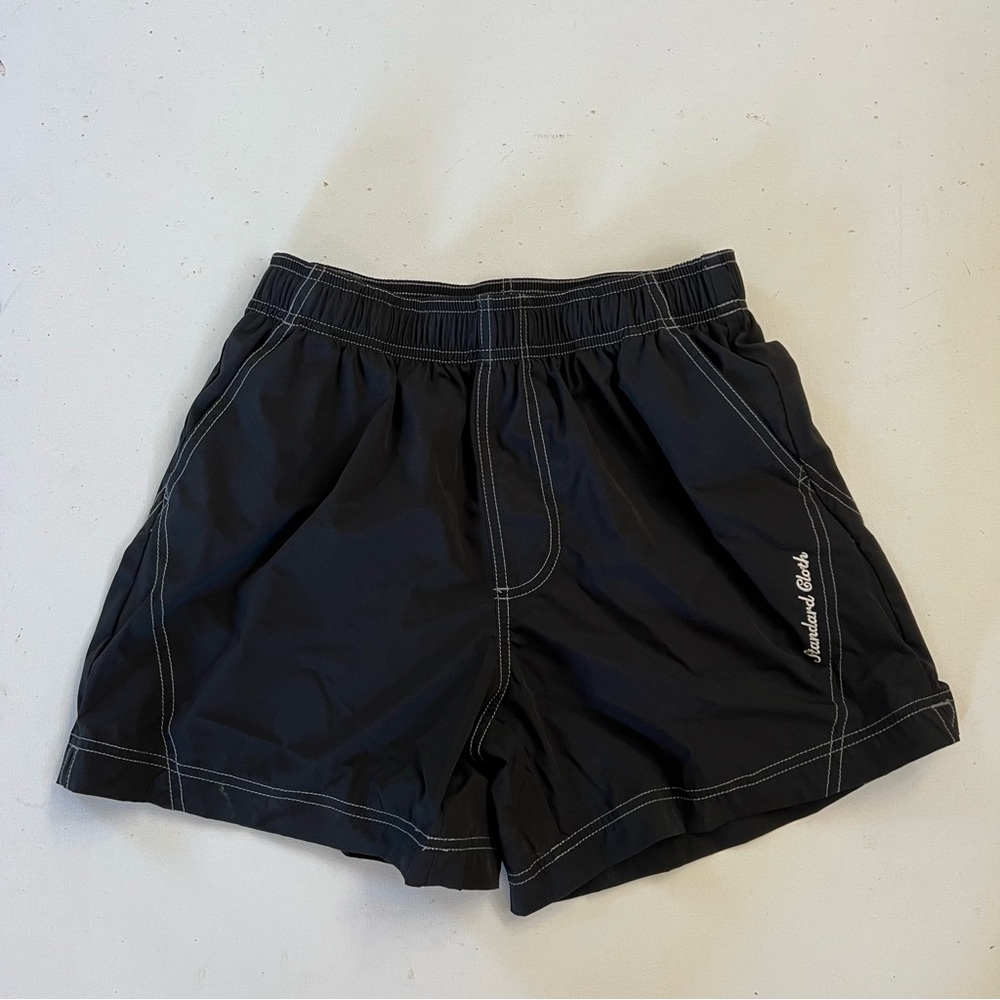 Standard Cloth black nylon pull on shorts